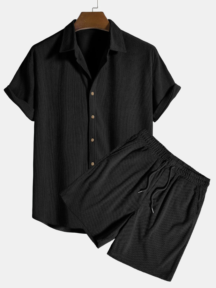 Miles | Men’s Set | Corduroy Shirt & Shorts Summer Co-ord