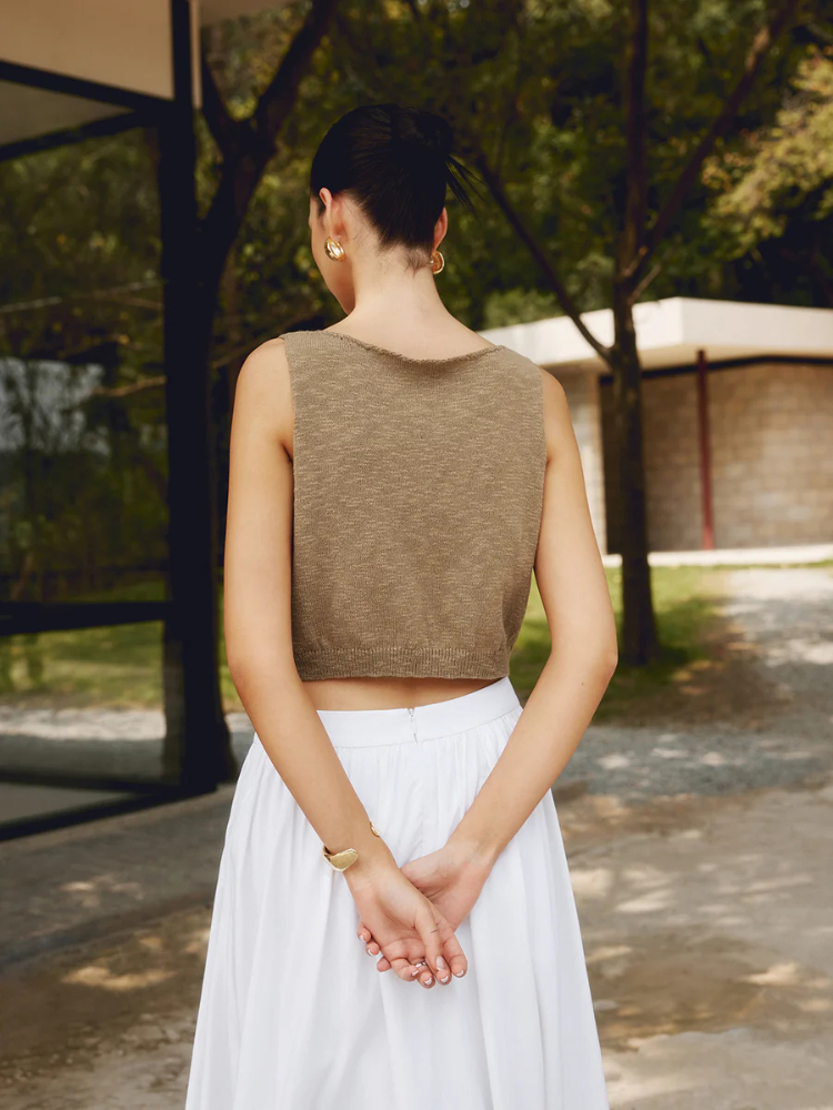 Mina | Women’s Tank Top | Cotton Blend Cropped Basic