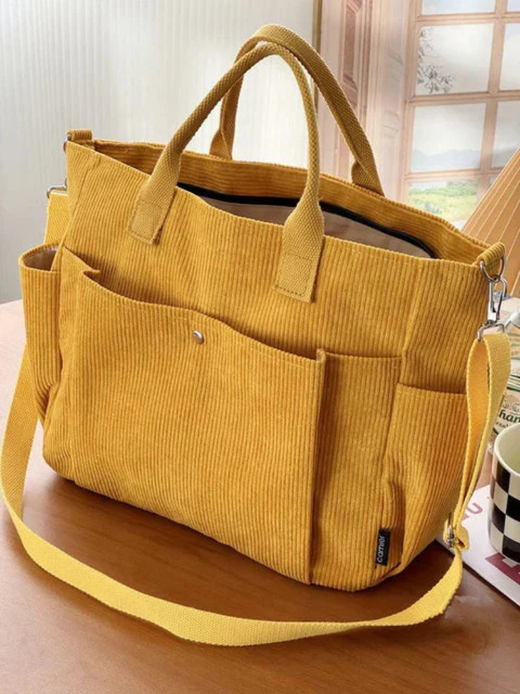 Mirae | Women’s Crossbody Bag | Corduroy Cream