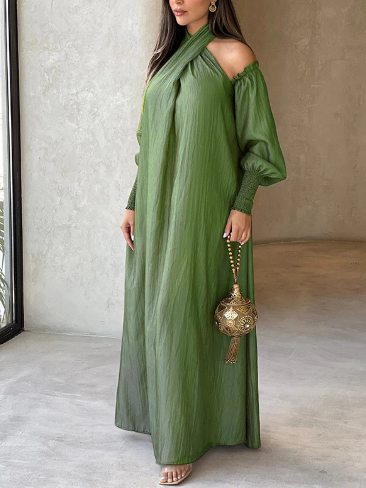 Modigirl | Women’s Maxi Dress | Halter-Neck Cold Shoulder