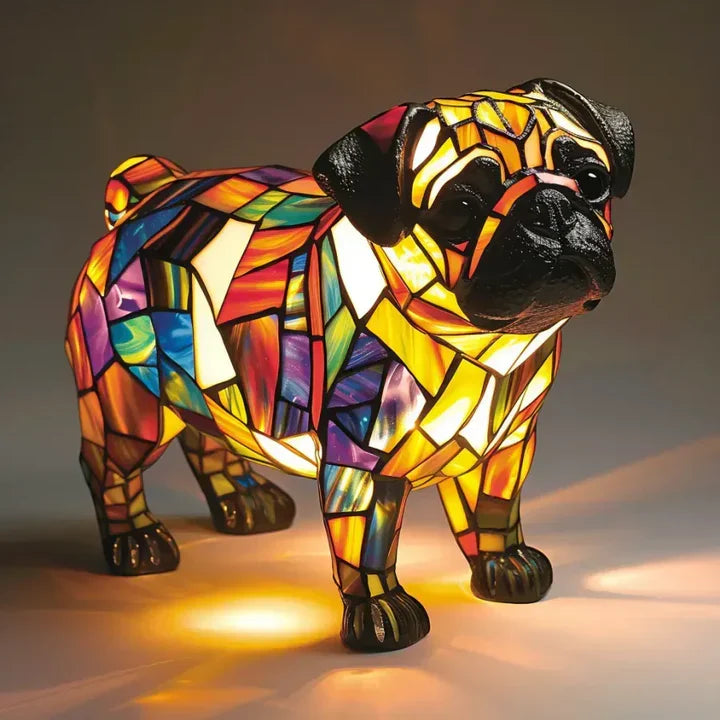Decorative Dog Lamp Handcrafted LED Light