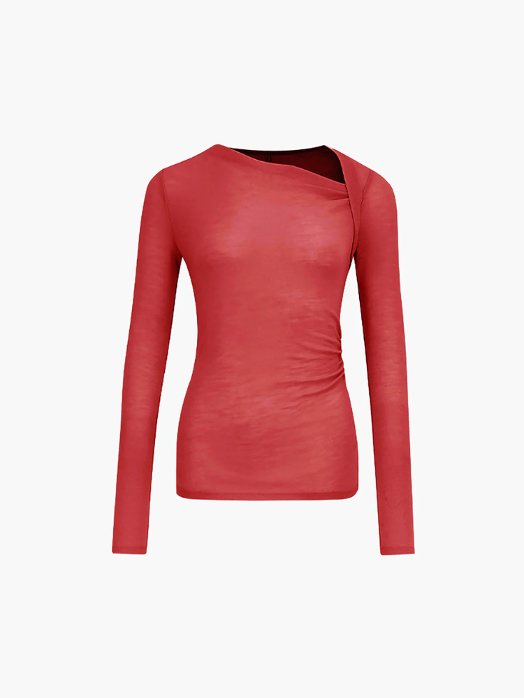 Nerida | Women’s Knit Shirt | Long Sleeve Asymmetric