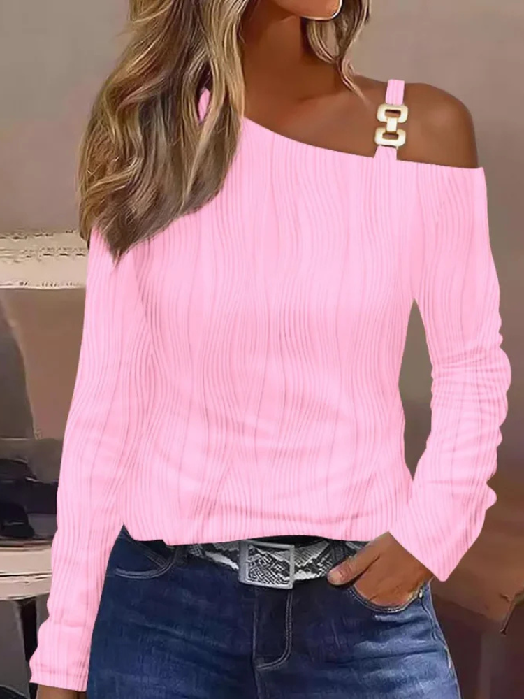 Nerina | Women’s Diagonal Shoulder Blouse | Modern & Sophisticated