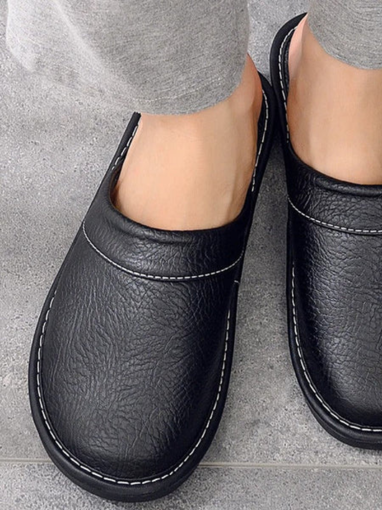 Nerio | Men’s Slippers | Durable Leather Comfort Indoor Outdoor