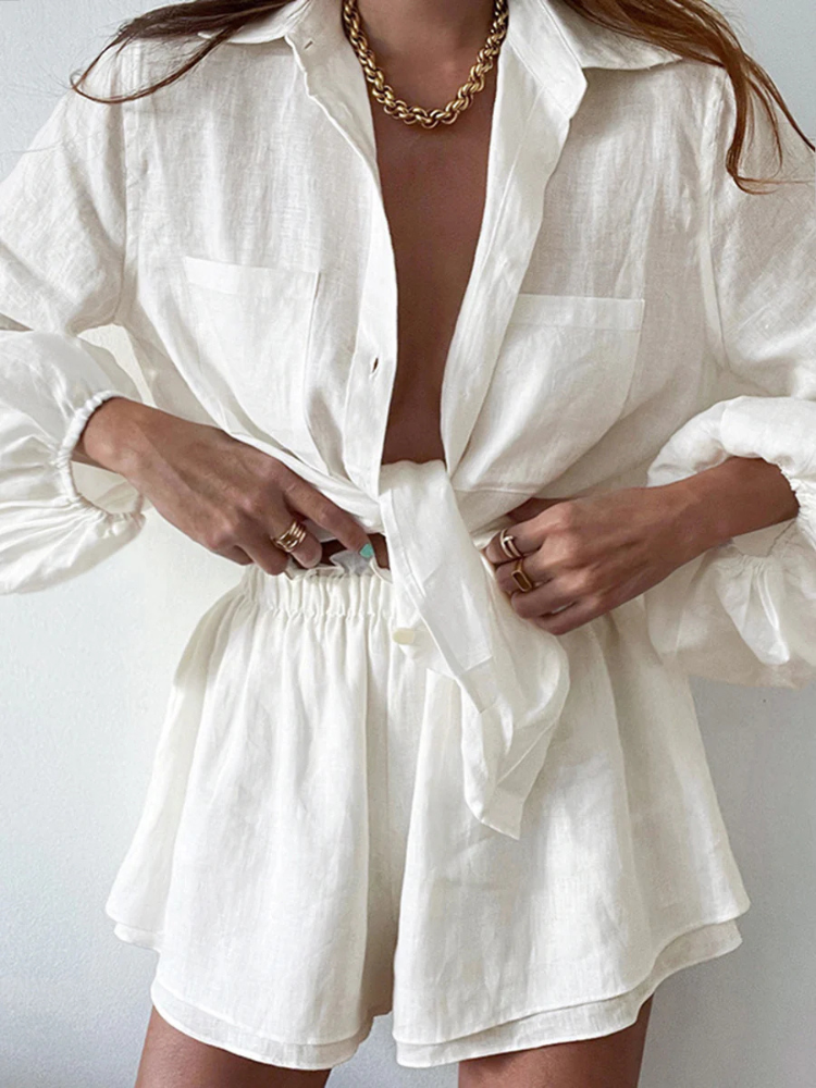 Noa | Women’s Shorts Set | Double Lined Two-Piece Minimal