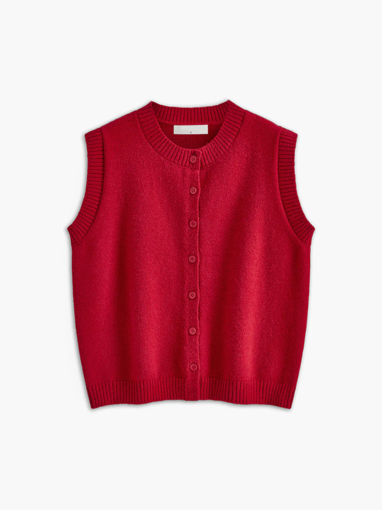Nola | Women’s Sweater Vest | Casual Button Up Knit