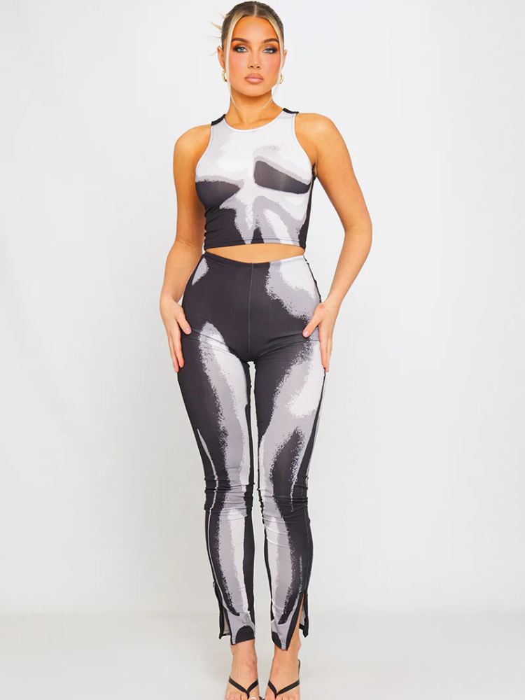 Nova | Women’s Body Art Print Co-Ord Set | Bold & Athletic
