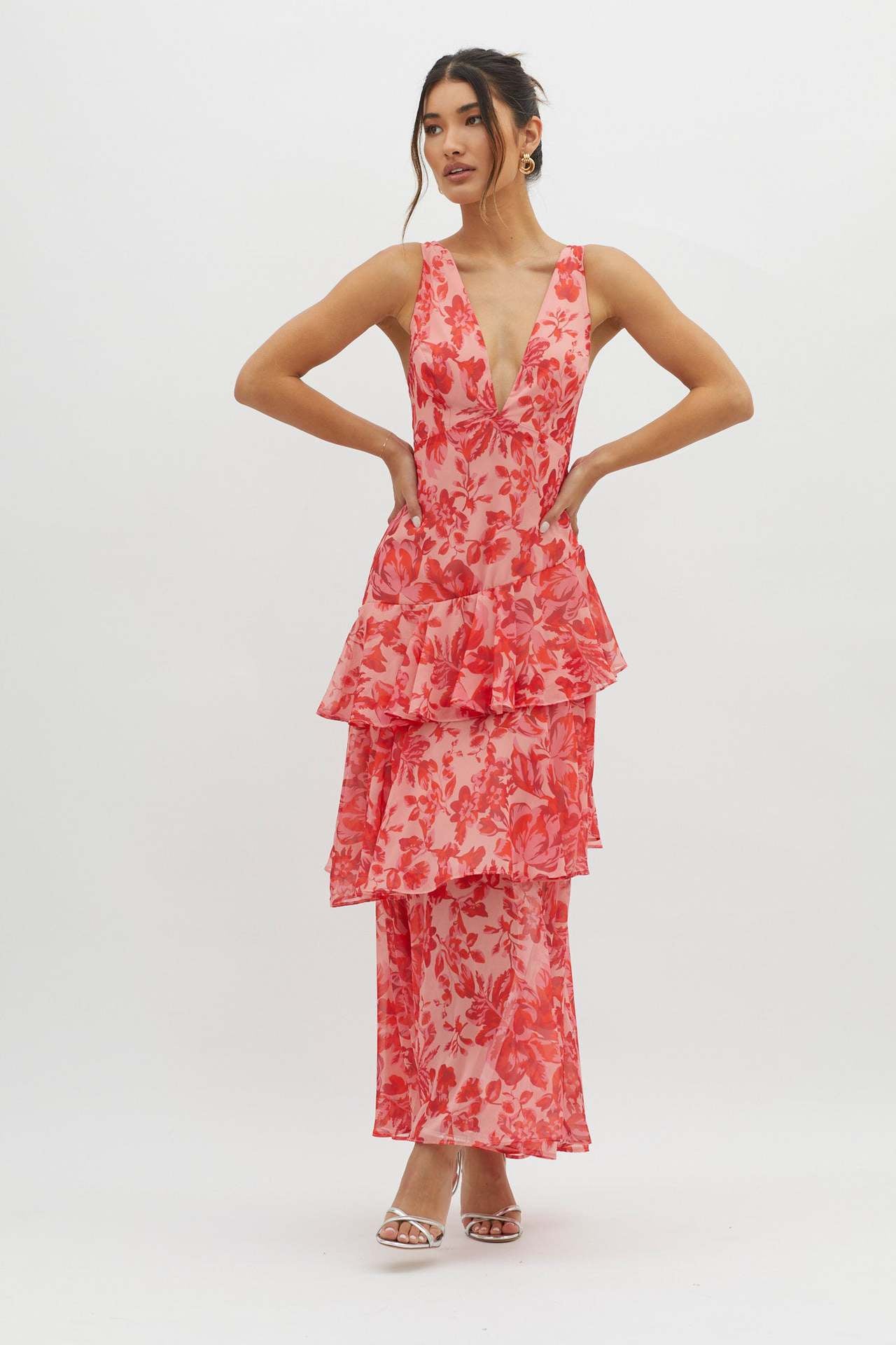 Tiered Ruffle Maxi Dress | Floral | Light and Flowy