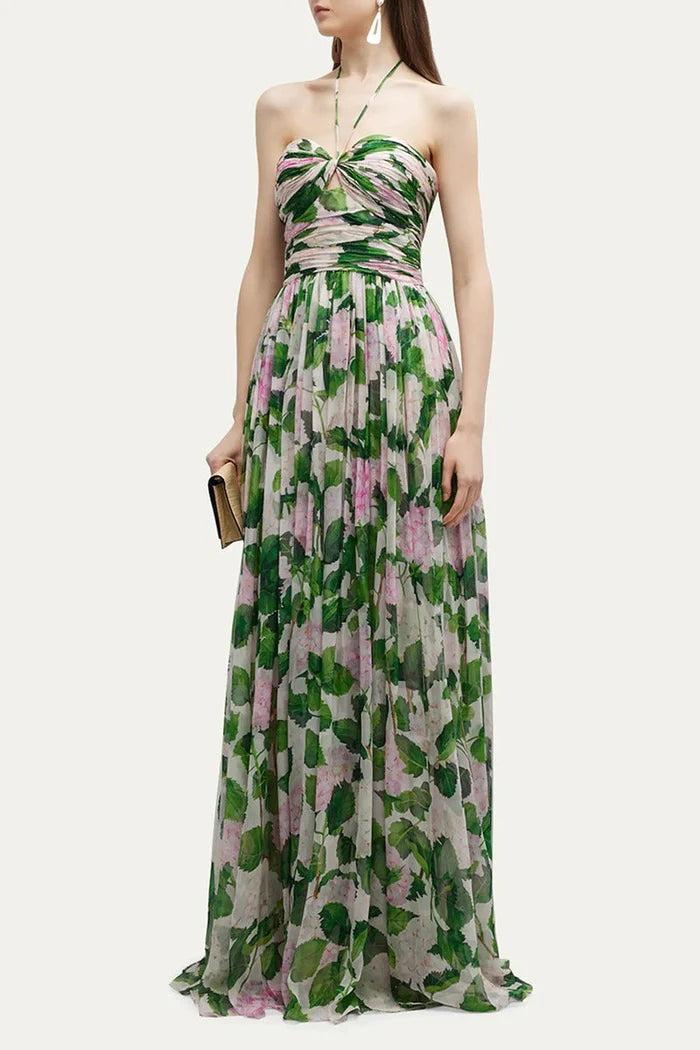 Strapless Floral Maxi Dress | Elegant & Flowy | Perfect for Summer