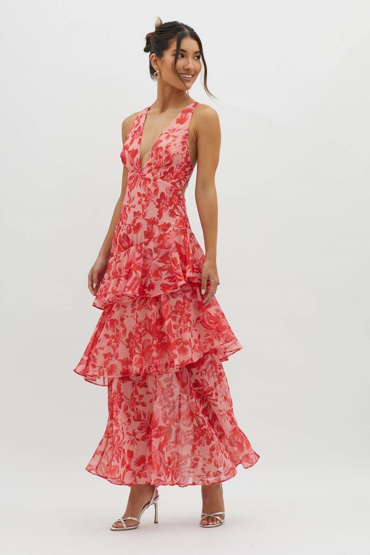 Tiered Ruffle Maxi Dress | Floral | Light and Flowy