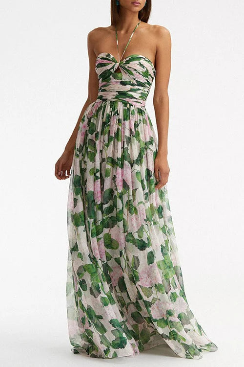 Strapless Floral Maxi Dress | Elegant & Flowy | Perfect for Summer