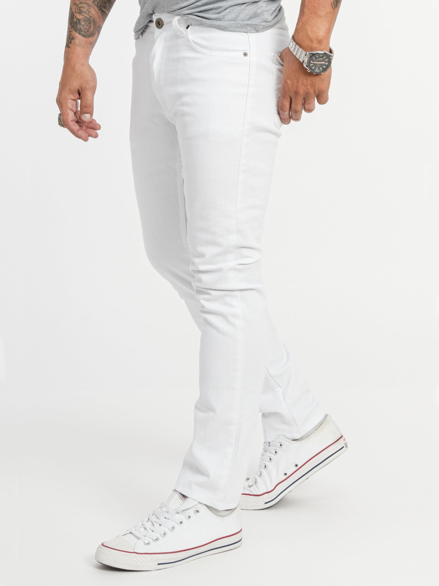 Men's Jeans – White Slim Fit