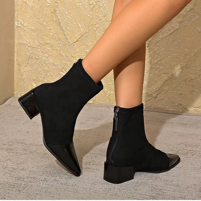 Gravelle – Women’s Elegant Suede Ankle Boots with Polished Details