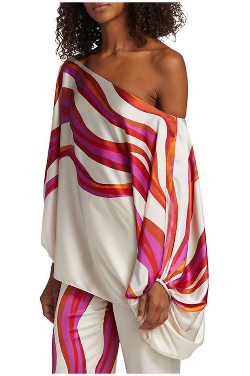 One-Shoulder Wide-Leg Set | Bold Print | Elegant & Chic