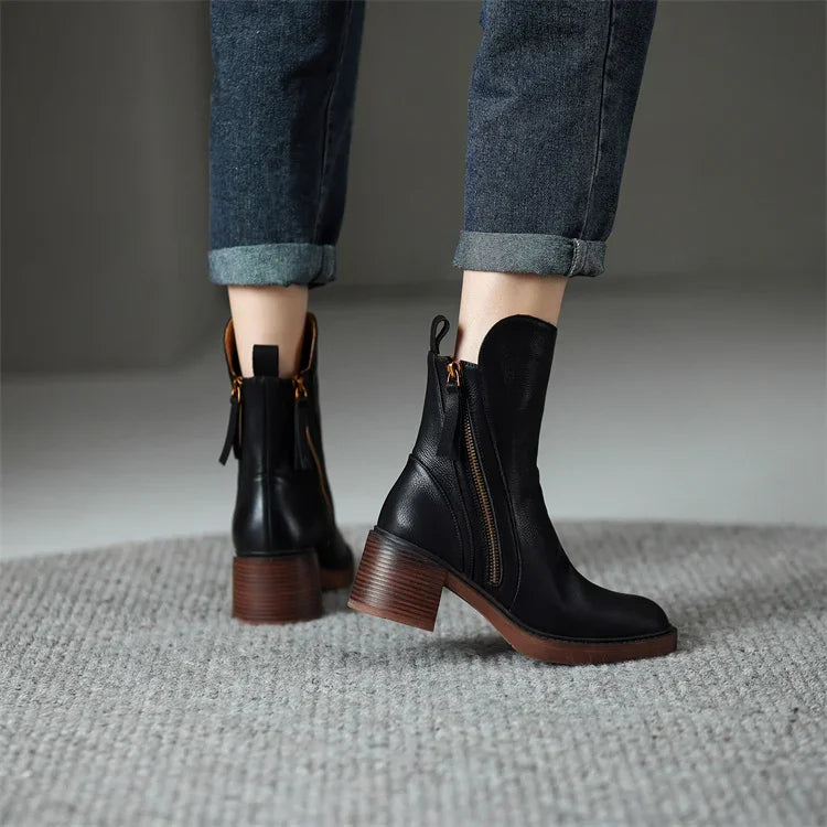 Sorelia – Women’s Premium Leather Ankle Boots