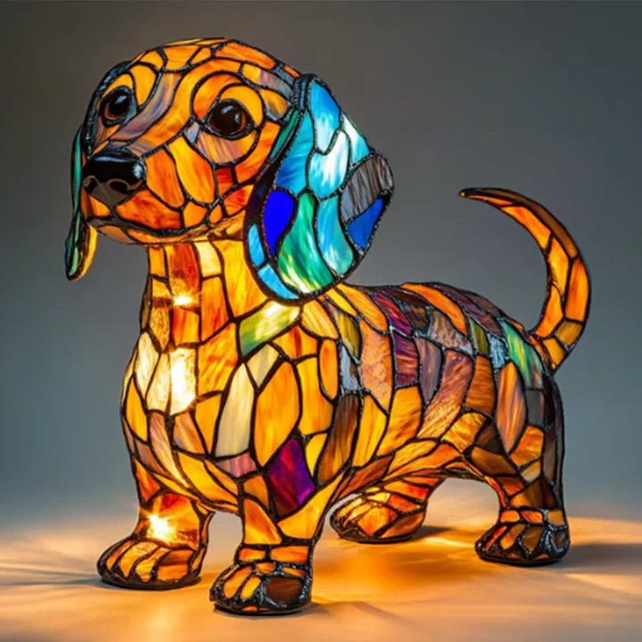 Decorative Dog Lamp Handcrafted LED Light