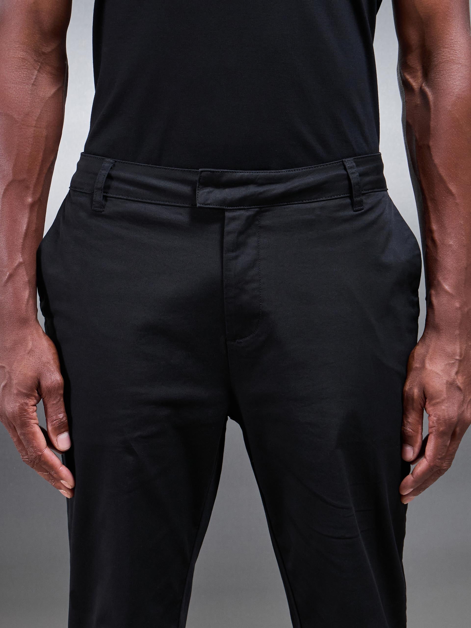 Men's Slim Fit Chino Pants – Black Design