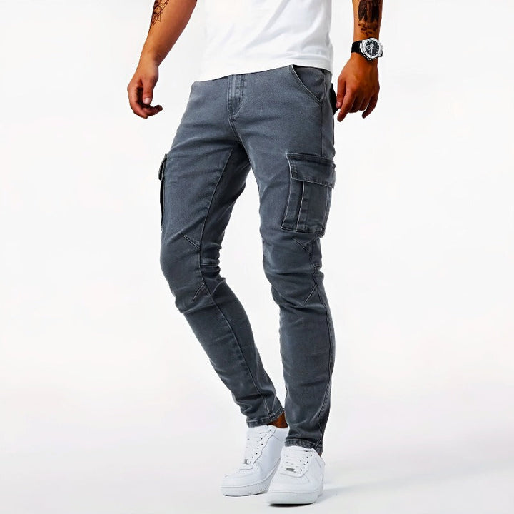 Men's Cargo Jeans – Straight Leg Trousers
