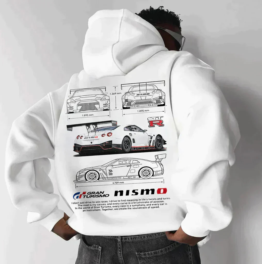 Men’s Hoodie – Racing Print Pullover