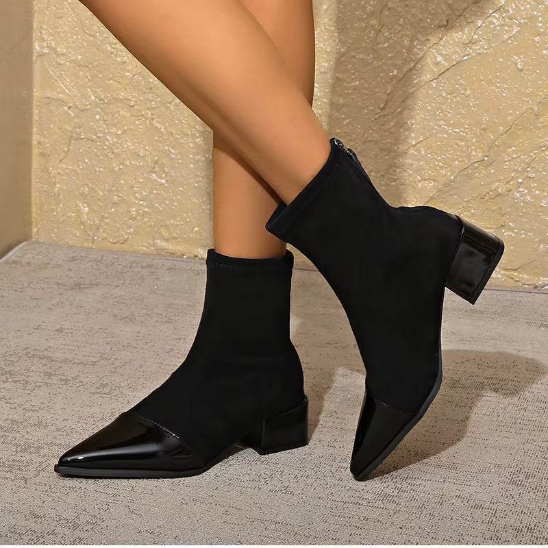 Gravelle – Women’s Elegant Suede Ankle Boots with Polished Details