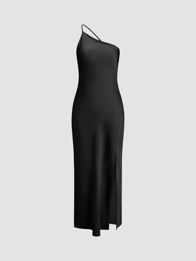 Selene | Women’s Long Dress | Satin Open Back Slit