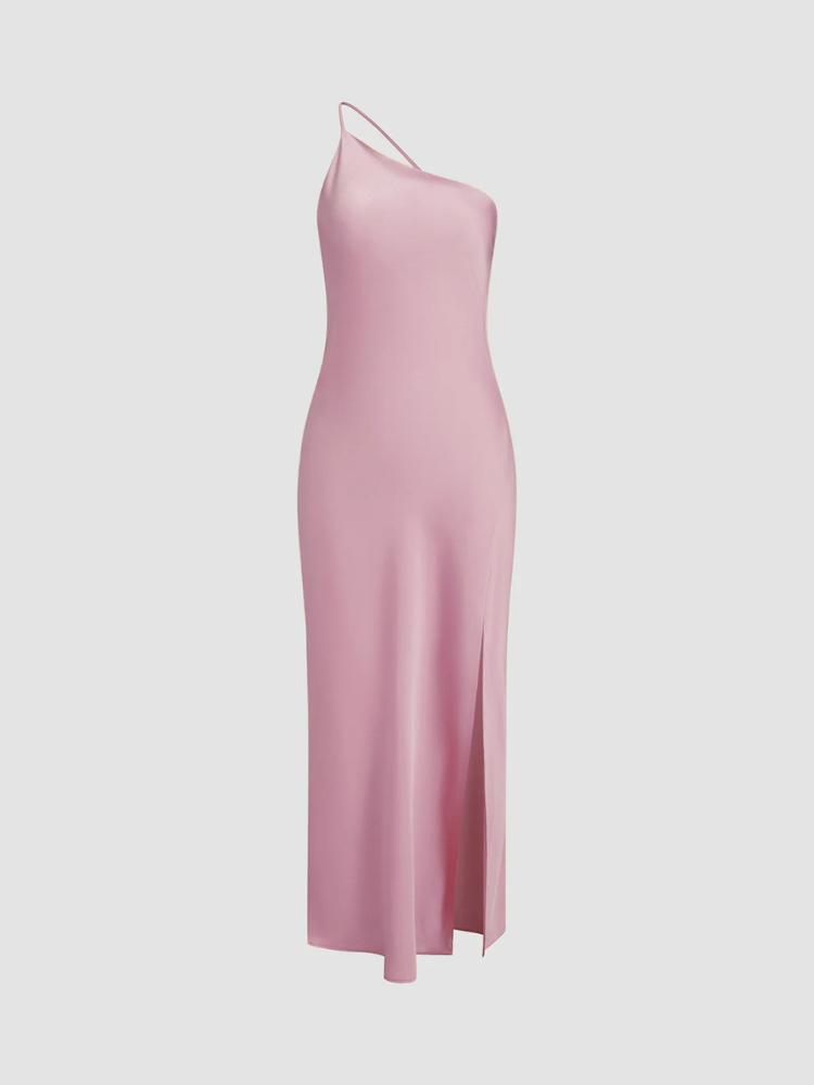 Selene | Women’s Long Dress | Satin Open Back Slit