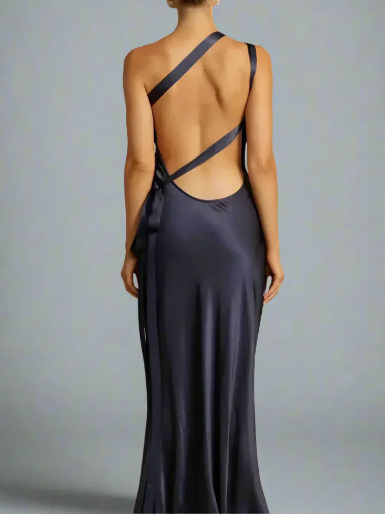 Selvia | Women’s Dress | One Shoulder Backless Asymmetrical Elegant