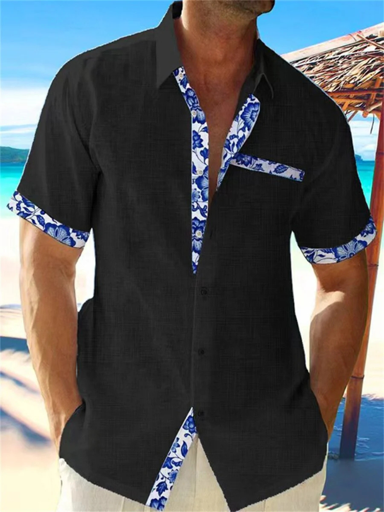 Silas | Men’s Linen Shirt | Patterned & Breathable