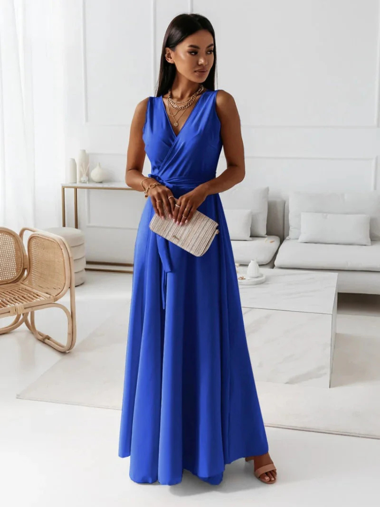 Solène | Women’s Midi Dress | V-Neck