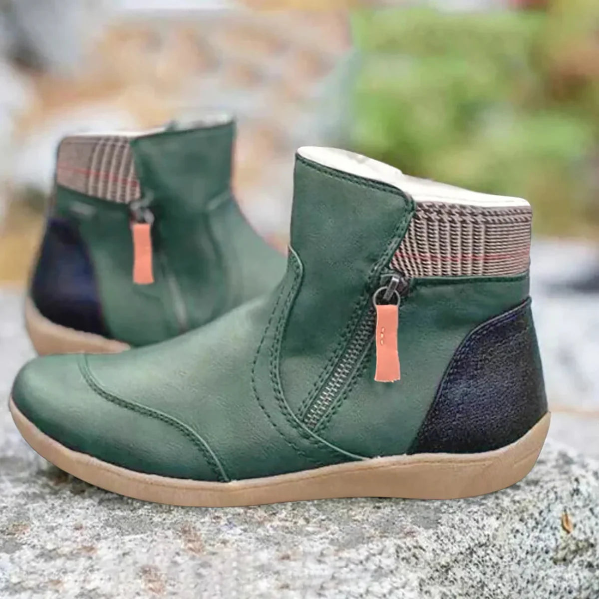 Women’s Casual Ankle Boots – Slip-Resistant Outsole