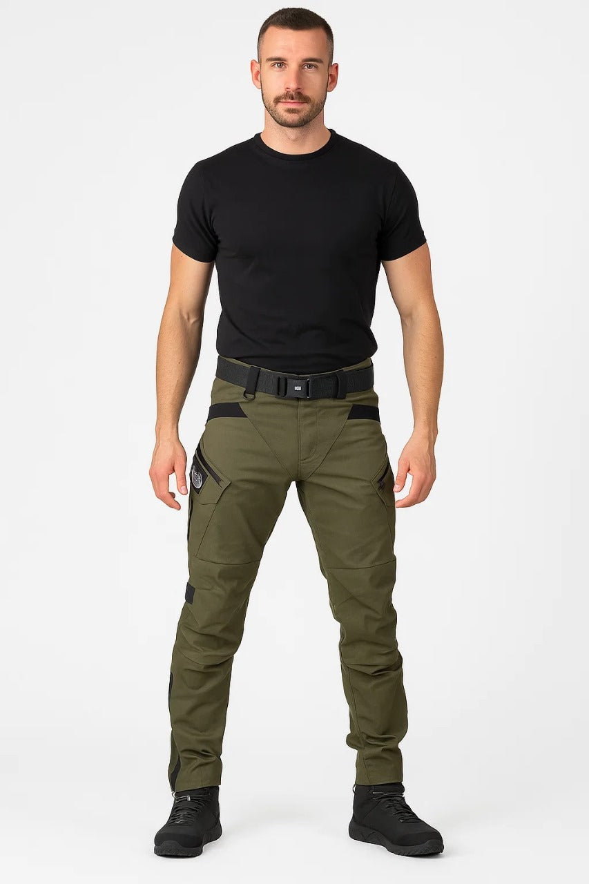 Men's Utility Trousers - Slim Cut Cargo-Style Pants