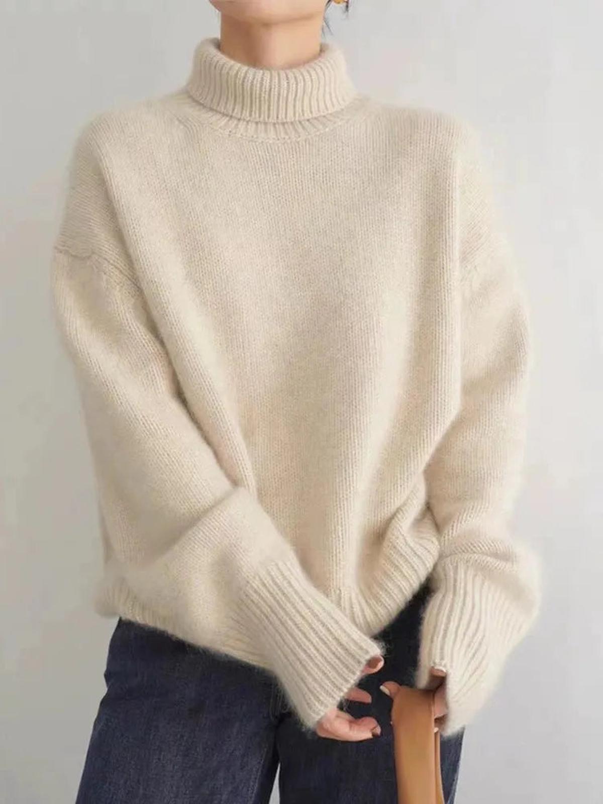 Women’s Sweater – High Neck with Long Sleeves