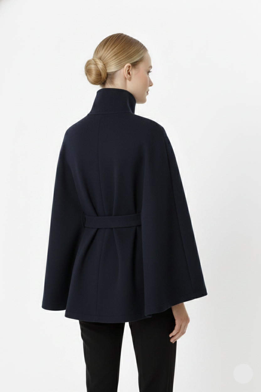 Elowen – Women’s Wool Coat with High Collar