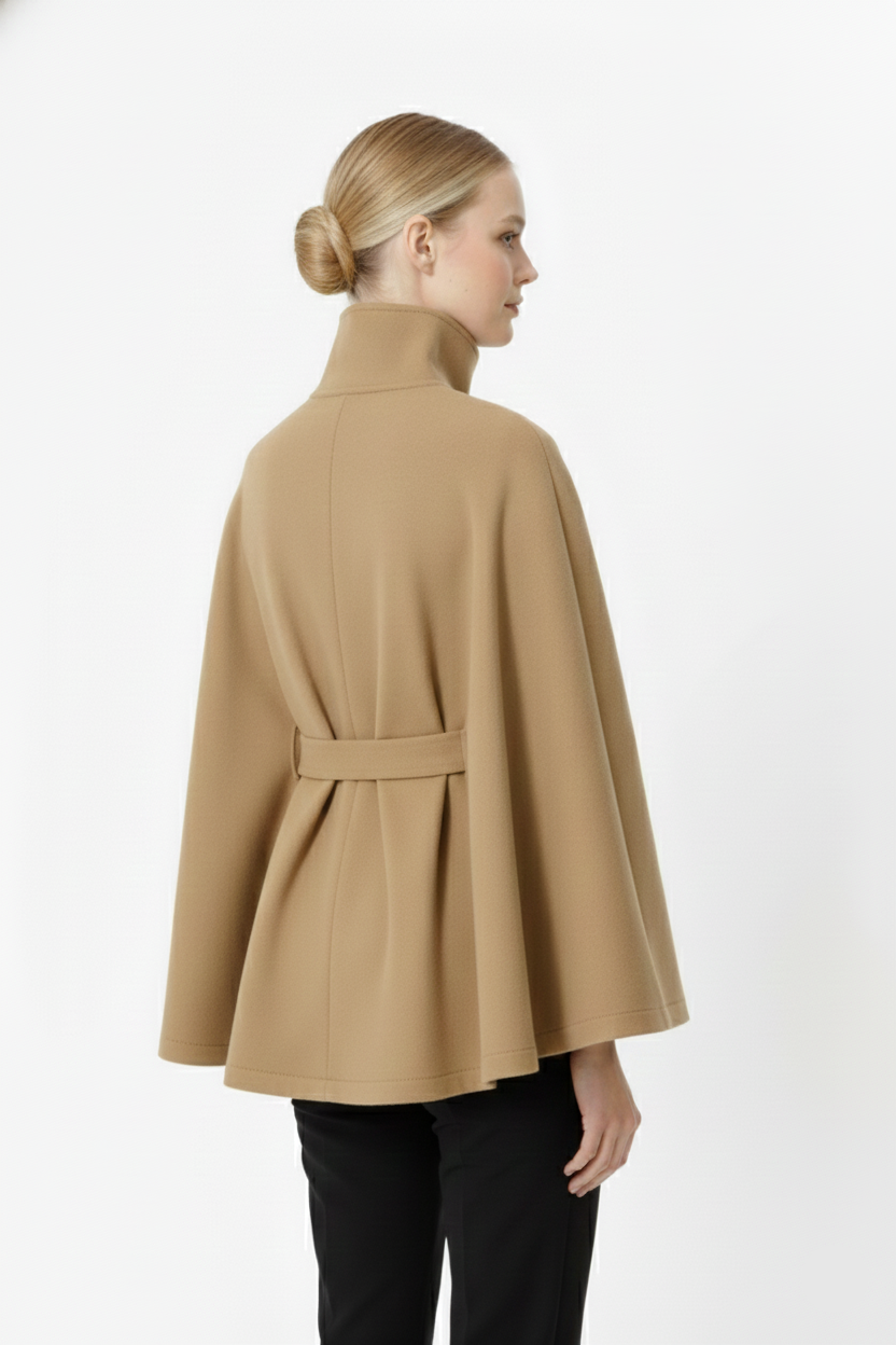 Elowen – Women’s Wool Coat with High Collar