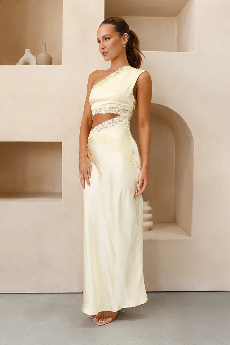 Satin Two-Piece Set | Ivory | Chic & Elegant