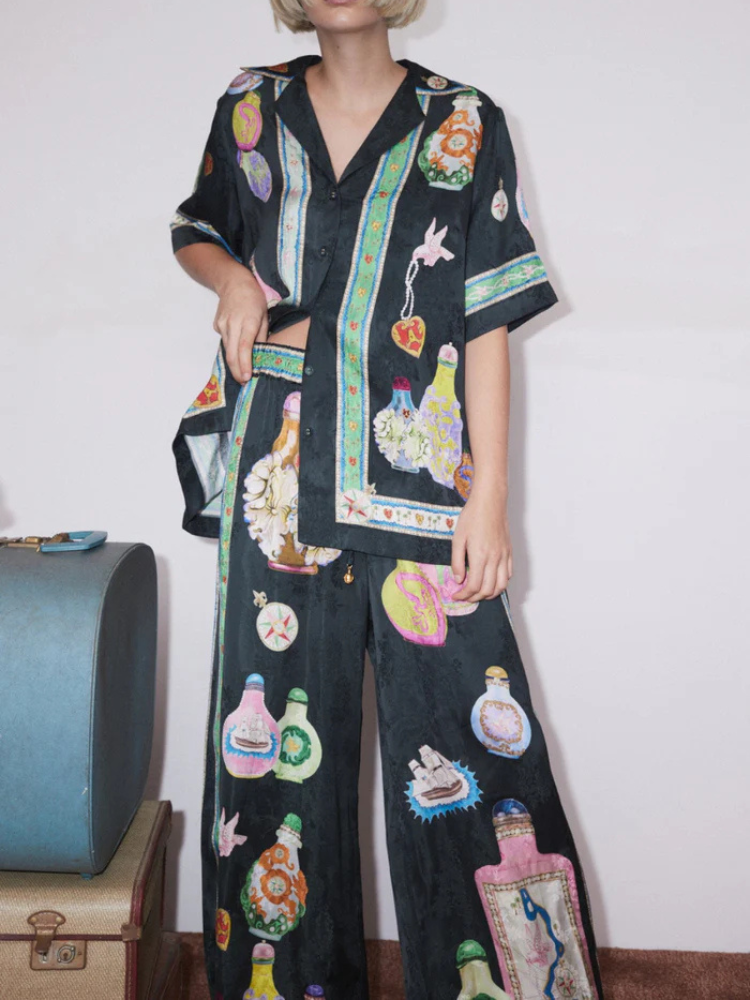Zaria | Women’s Two-Piece Set | Printed Color Block