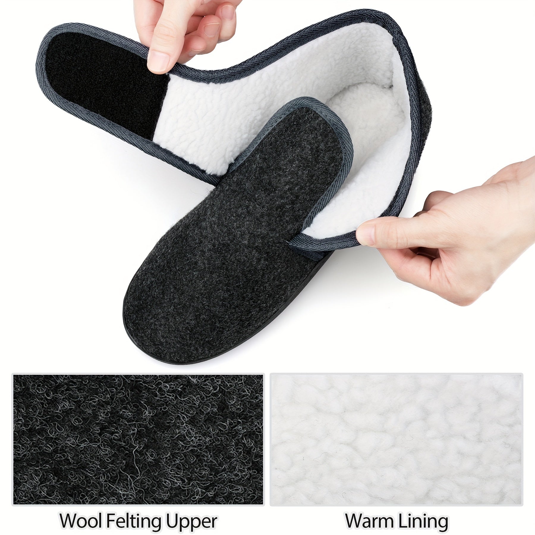 Men's slippers with a strong strap - around the ankle