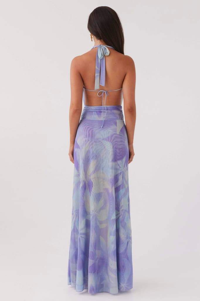 Watercolor Halter Maxi Dress | Flowy & Elegant | Perfect for Summer