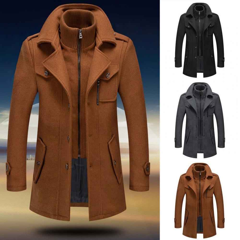 Men's Winter Jacket – Double-Layer Design with High Collar