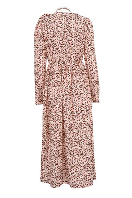 Long-Sleeve Maxi Dress | Elegant | Waist Tie Detail