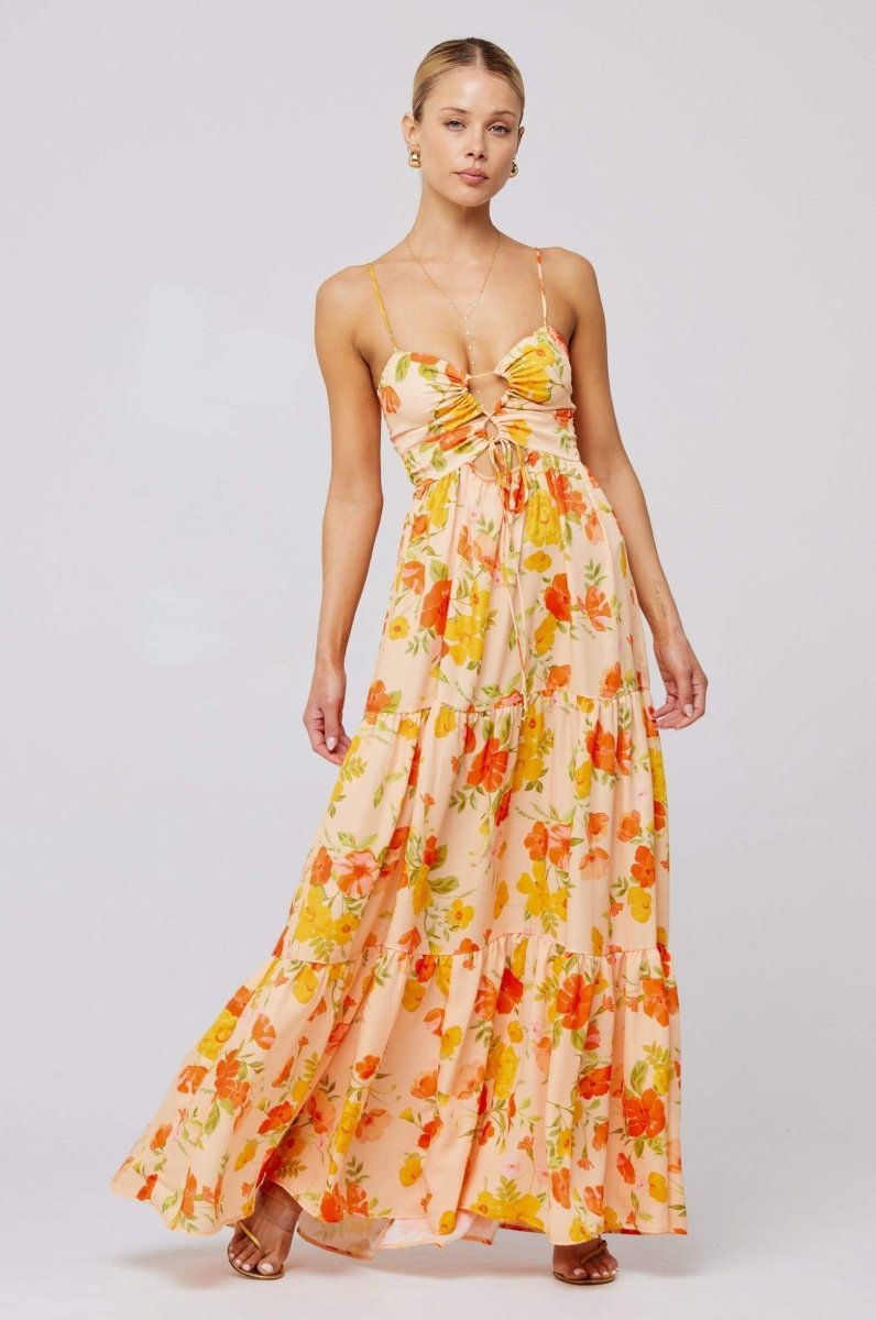 Floral Strapless Maxi Dress | Elegant | Flowing & Lightweight