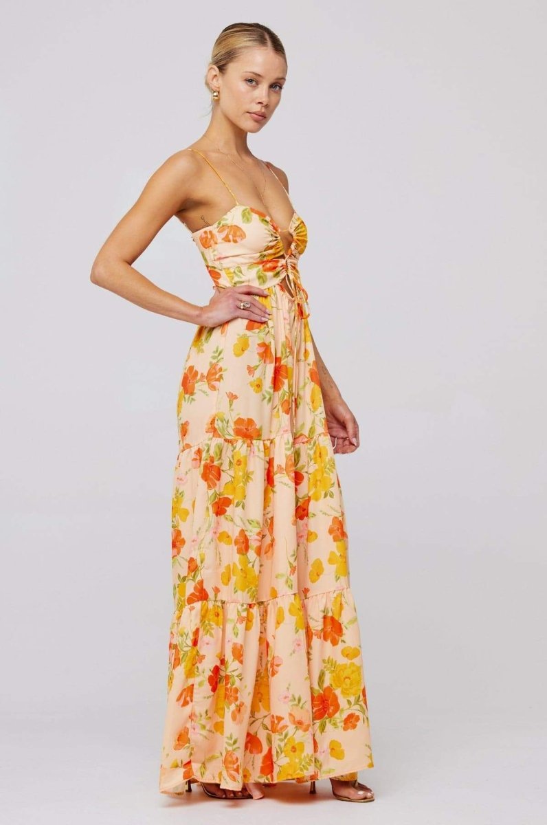 Floral Strapless Maxi Dress | Elegant | Flowing & Lightweight