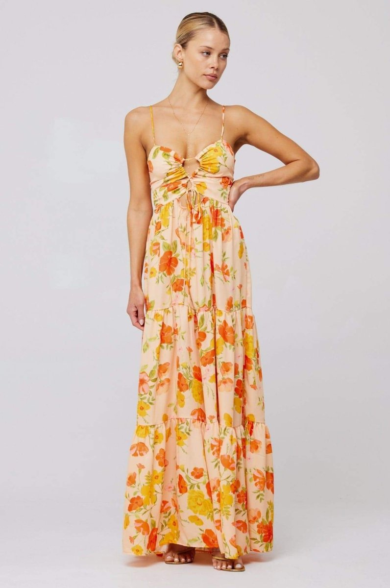 Floral Strapless Maxi Dress | Elegant | Flowing & Lightweight