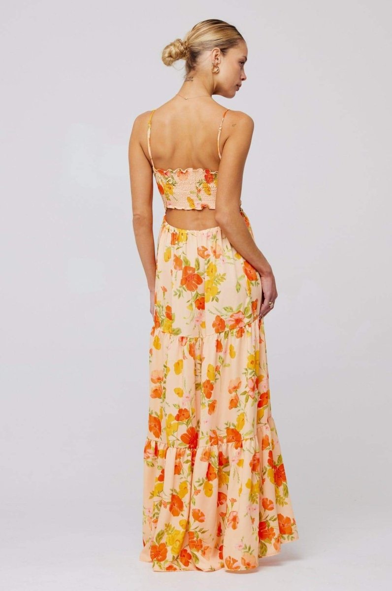 Floral Strapless Maxi Dress | Elegant | Flowing & Lightweight