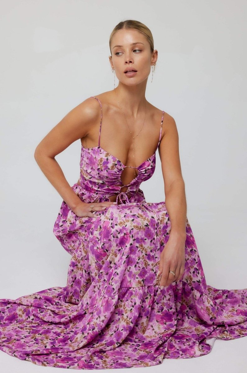 Floral Strapless Maxi Dress | Elegant | Flowing & Lightweight