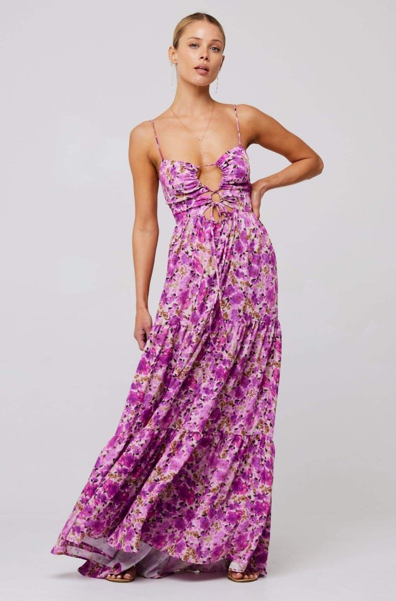 Floral Strapless Maxi Dress | Elegant | Flowing & Lightweight