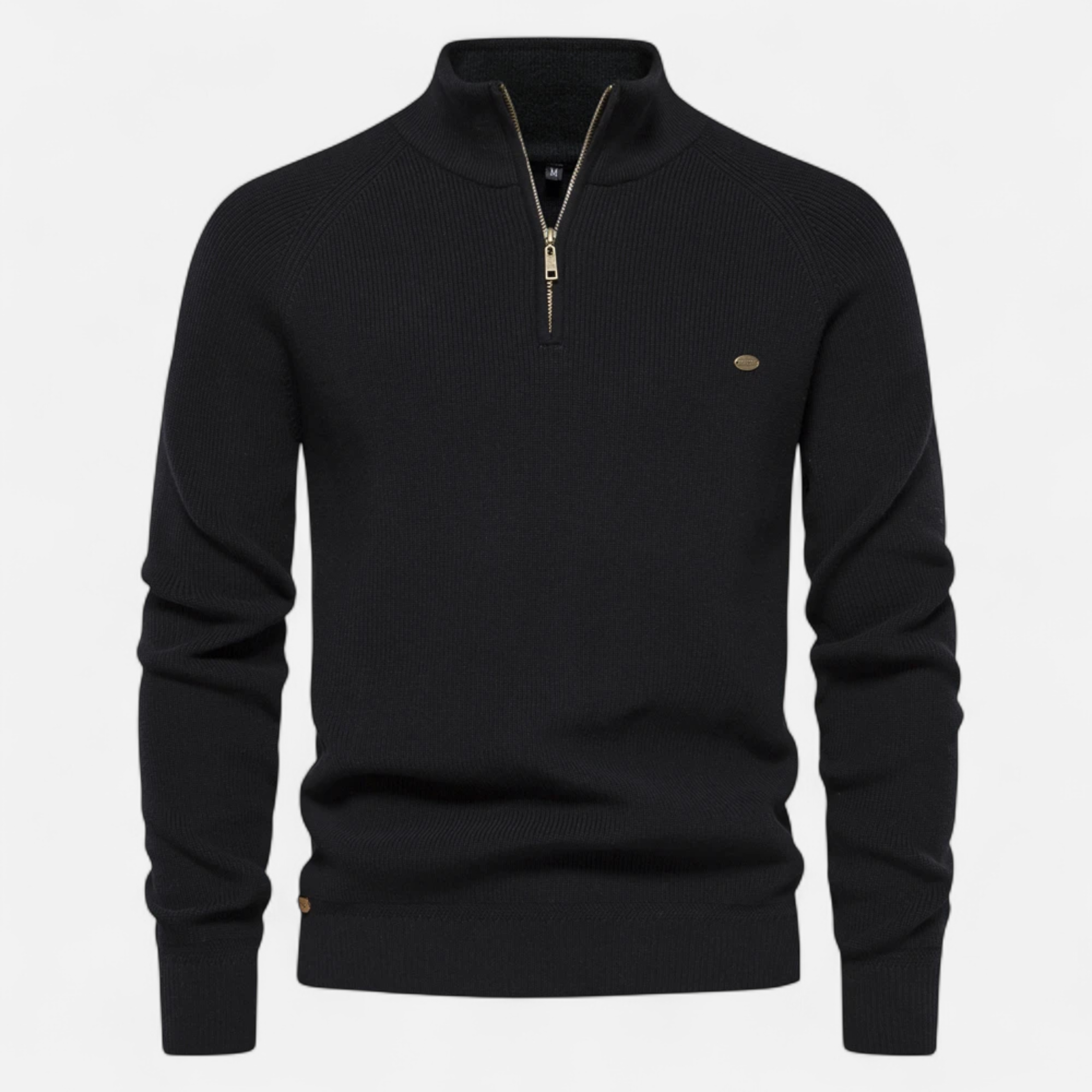 Men's zip-up jumper – sophisticated knit pattern