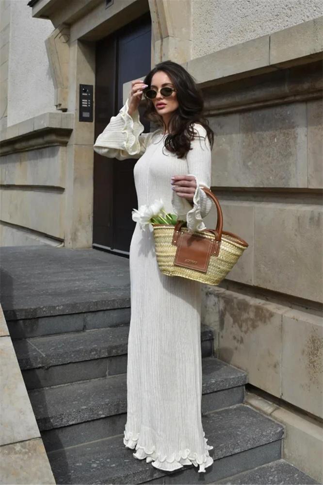 Pleated Maxi Dress | Bohemian | Flowy & Elegant