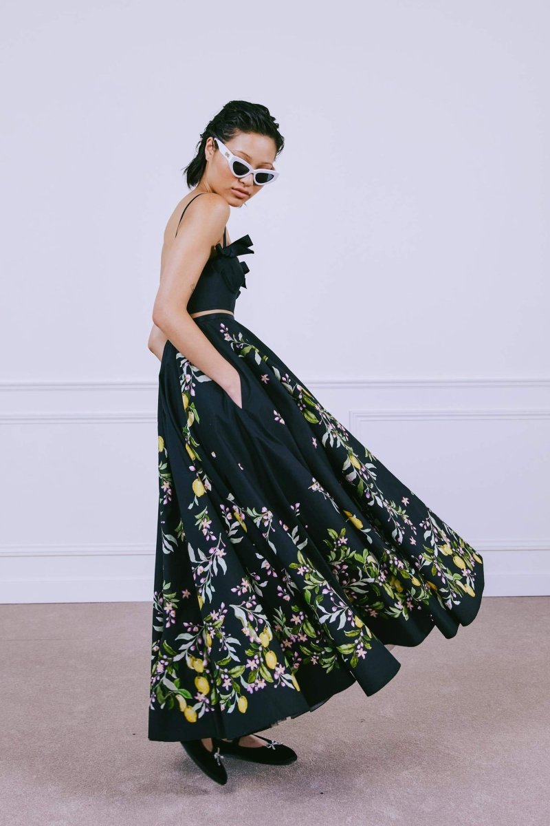 Floral Two-Piece Set | Elegant | Flowing Maxi Skirt