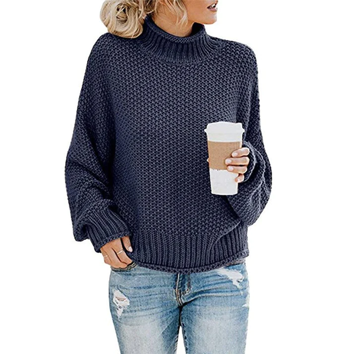 Avriel – Womens Chunky Knit Turtleneck Jumper